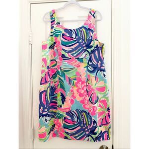 Lilly Pulitzer Womens Multicolor Exotic Garden Cathy Shift Dress Size 14